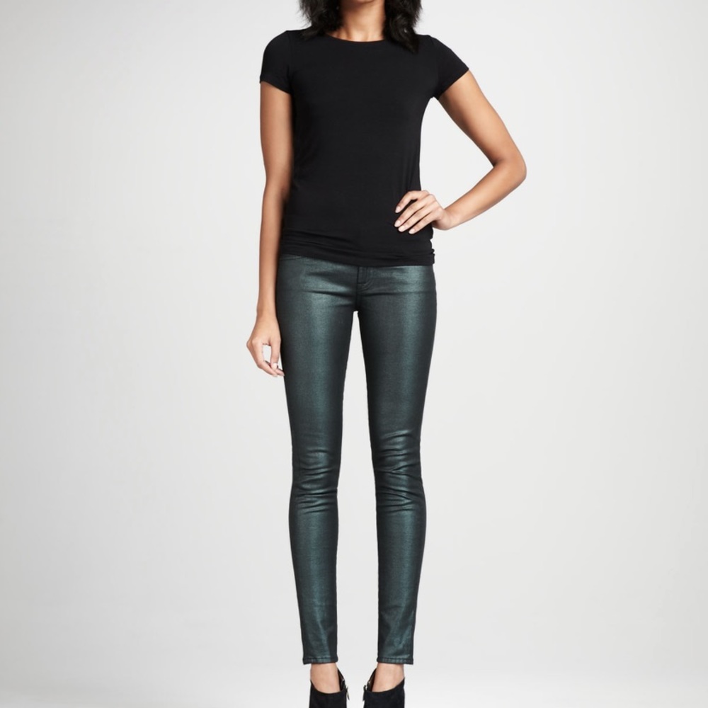 7 For All Mankind Green The Skinny Jean Size 28